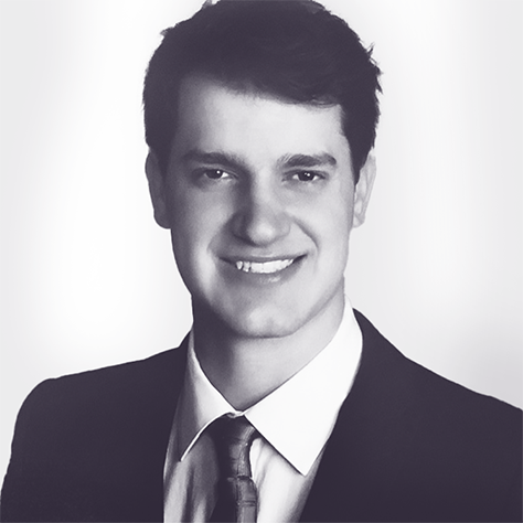 Black and white headshot of Dylan Gordon.