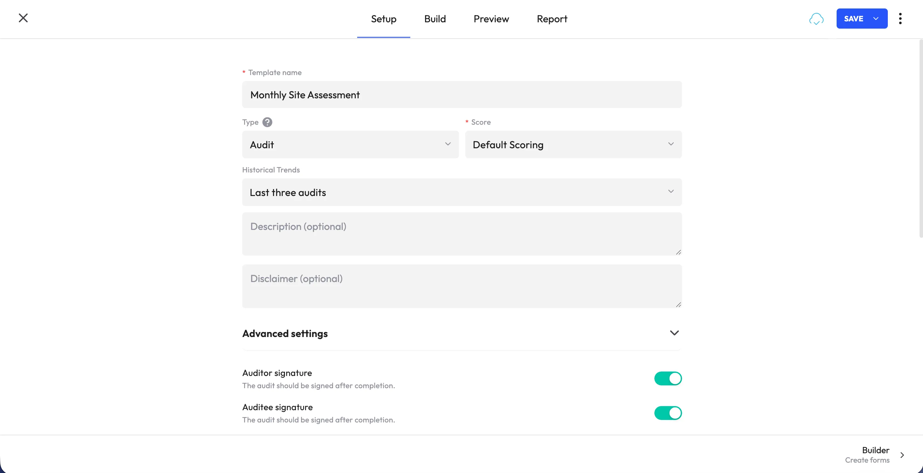 Building a checklist in the monitorQA inspection management software
