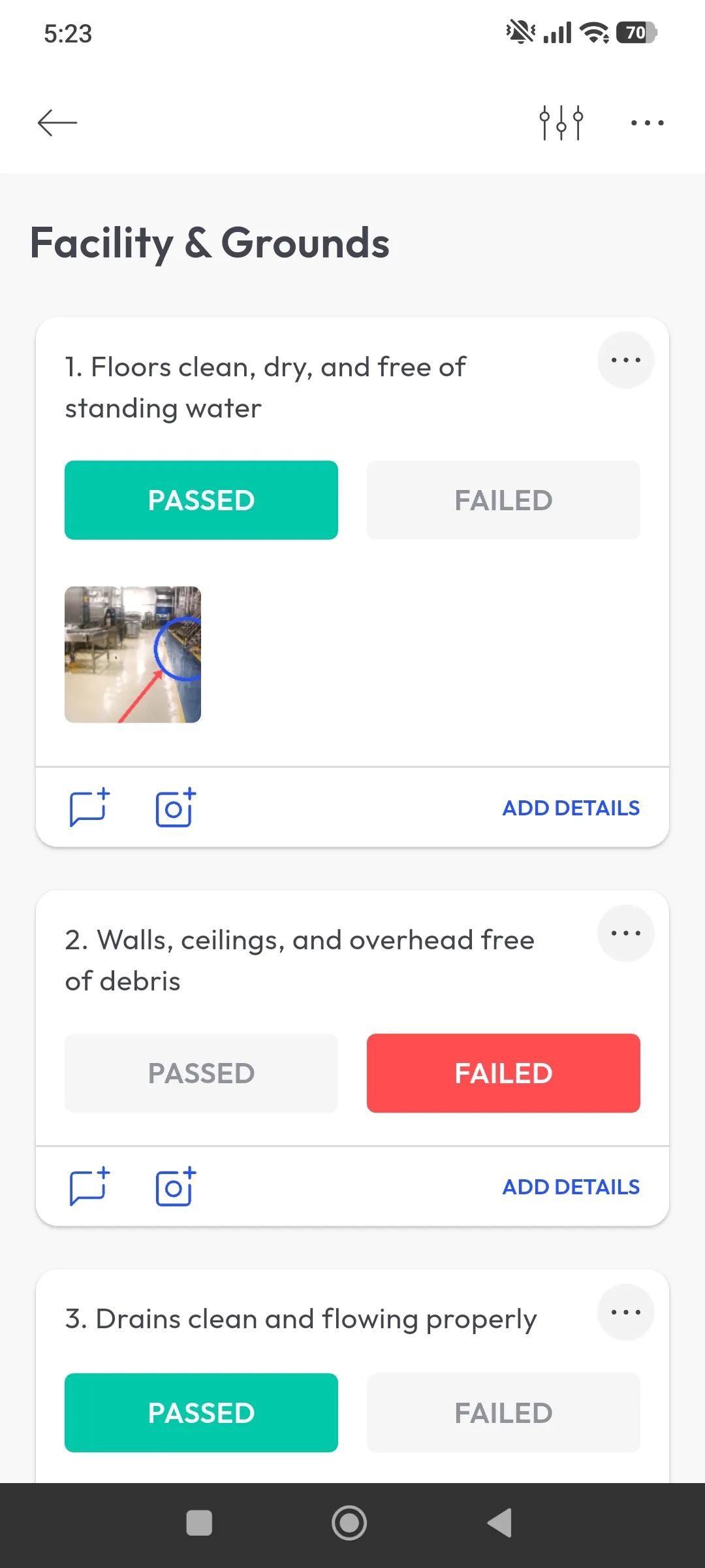 Capturing photo evidence with the monitorQA mobile inspection app