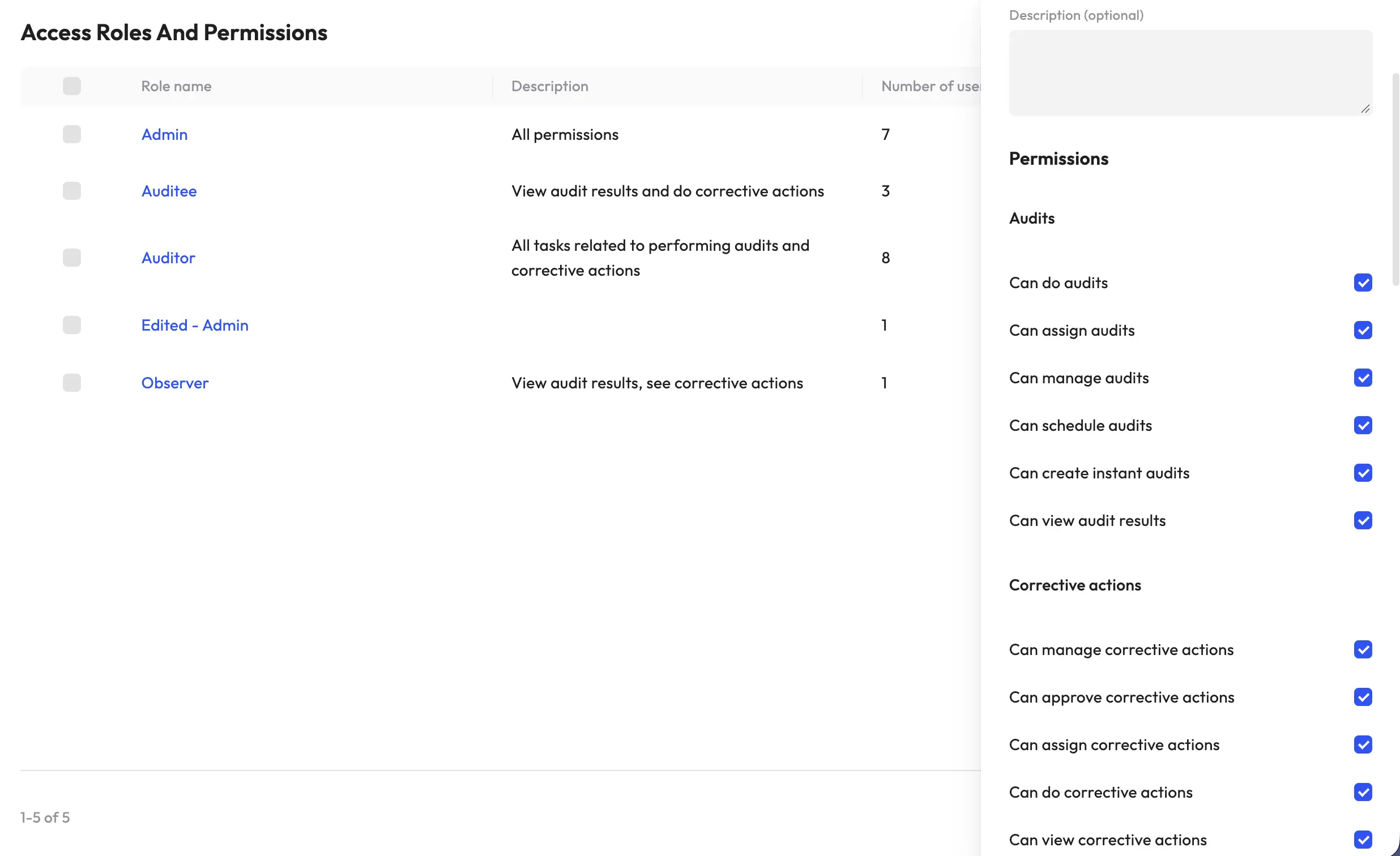 access roles and user permissions in monitorQA