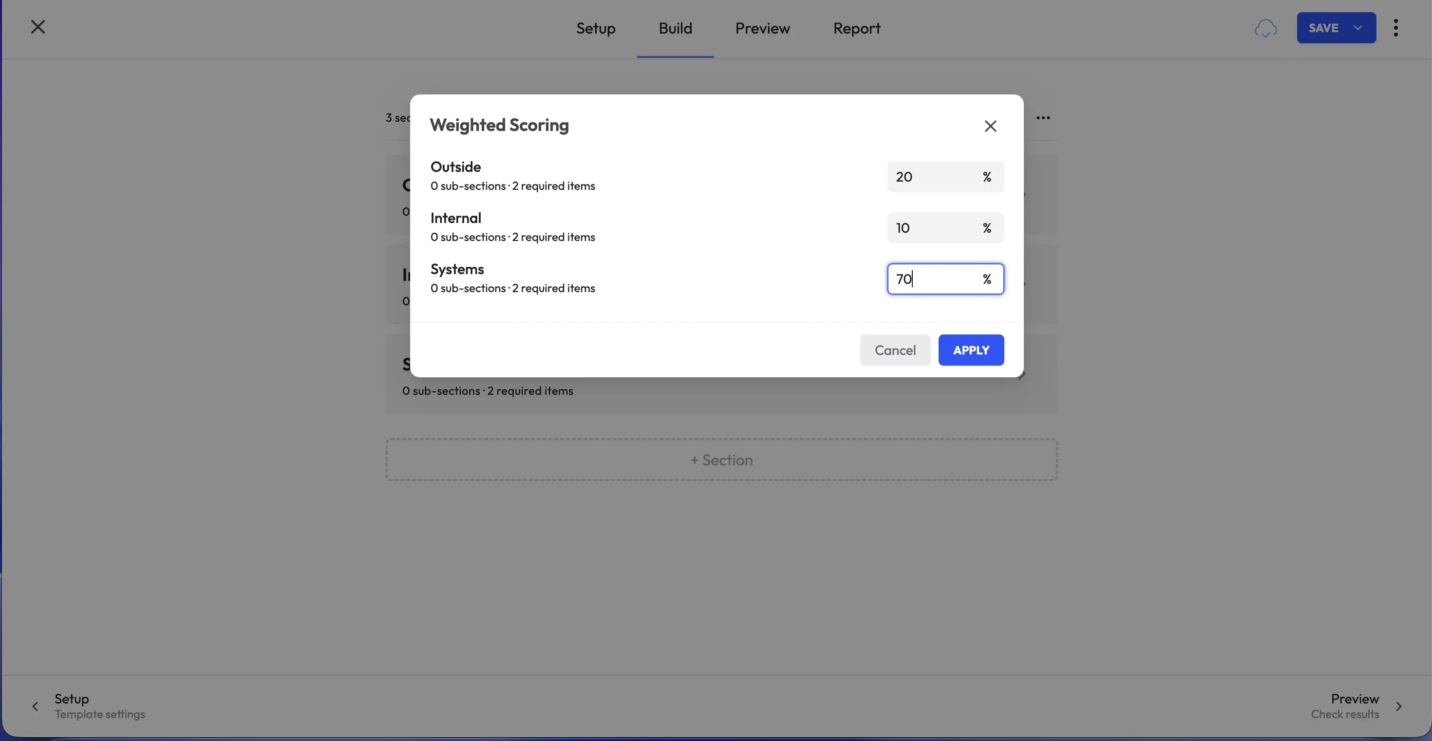 Weighted scoring in monitorQA
