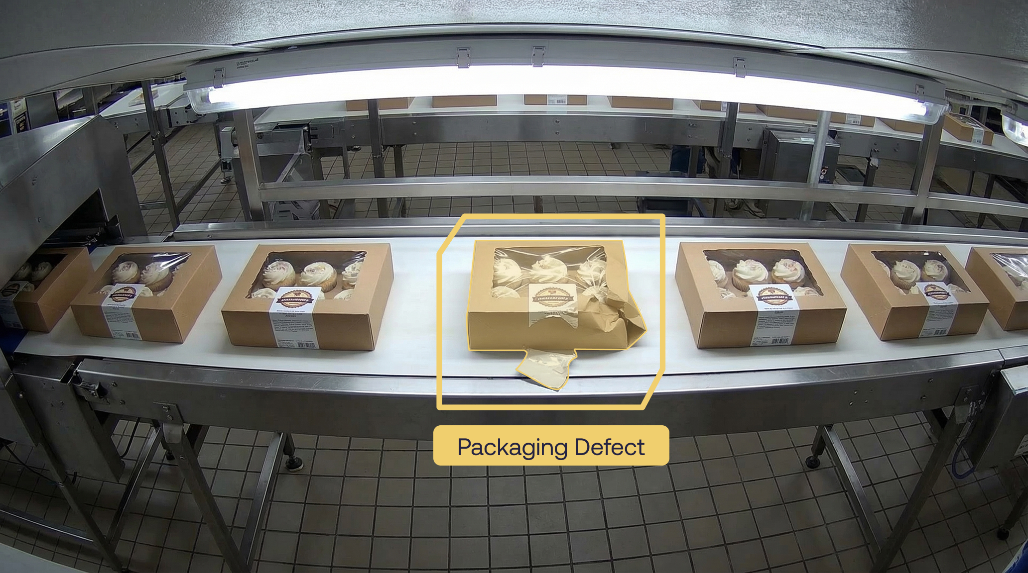 Maneva ALIS AI Line Supervisor monitoring a food and beverage production line for continuous 24/7 oversight