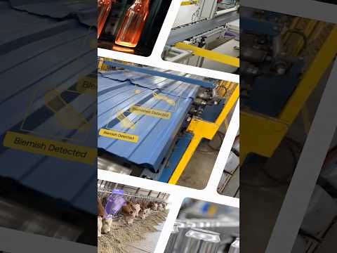 Collage of factory floor scenes where Maneva AI agents run on different lines.