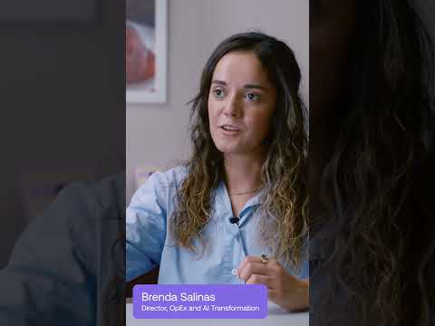 Brenda Salinas of Maneva speaks in an interview, with her name shown on screen.