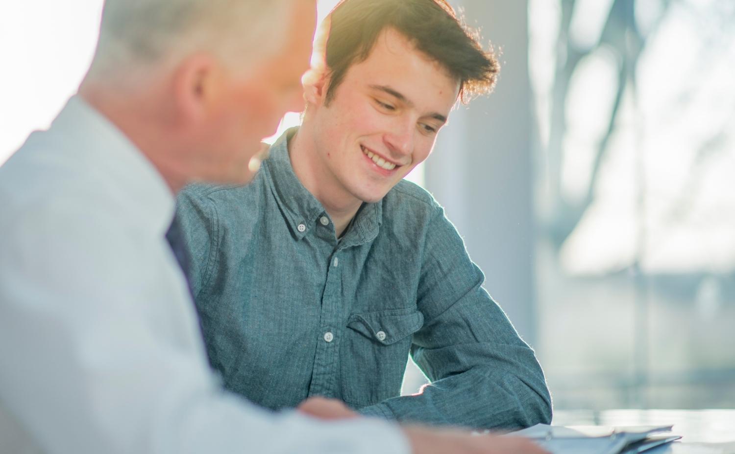 image of marketing junior being mentored 