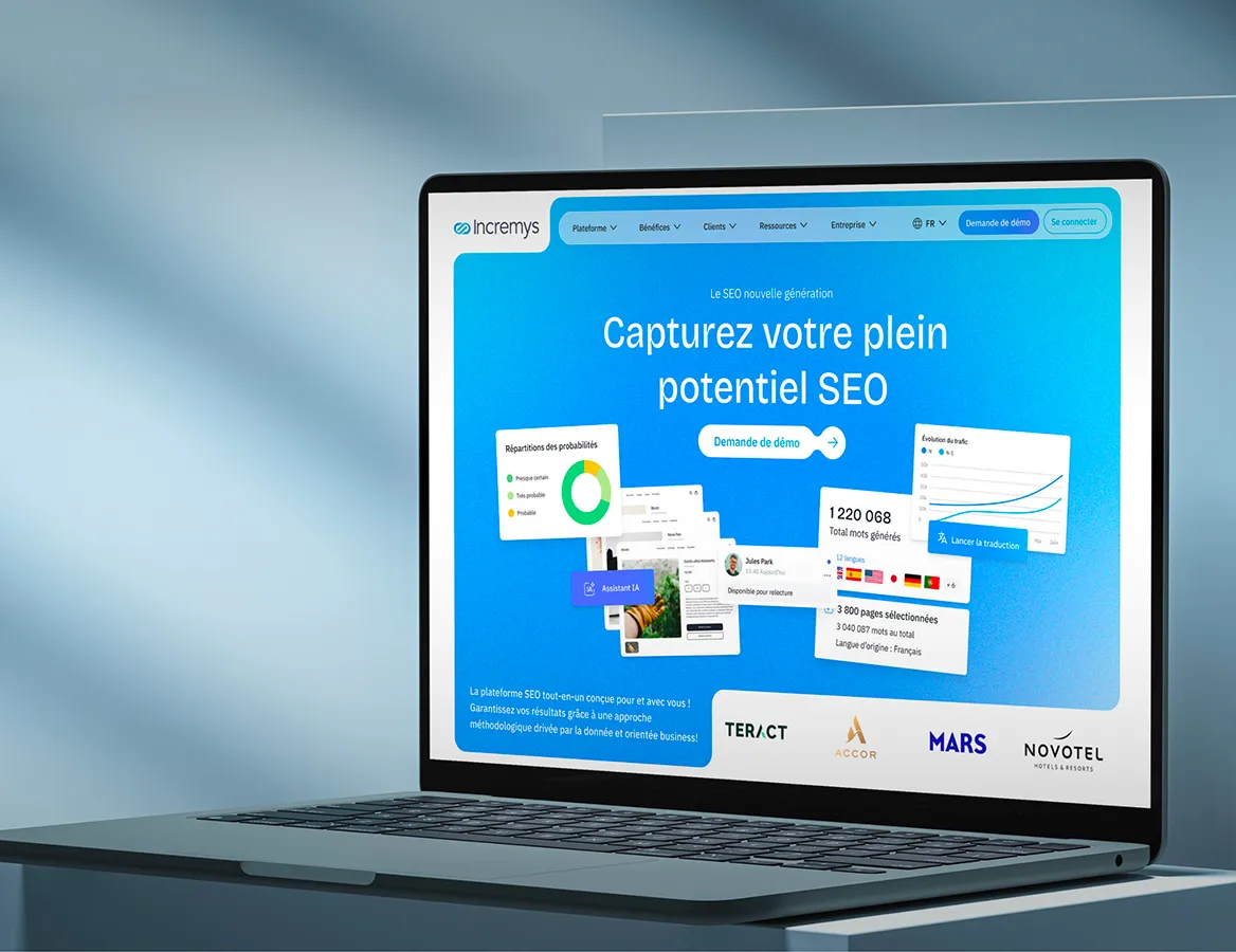 Site web pour l'entreprise Incremys