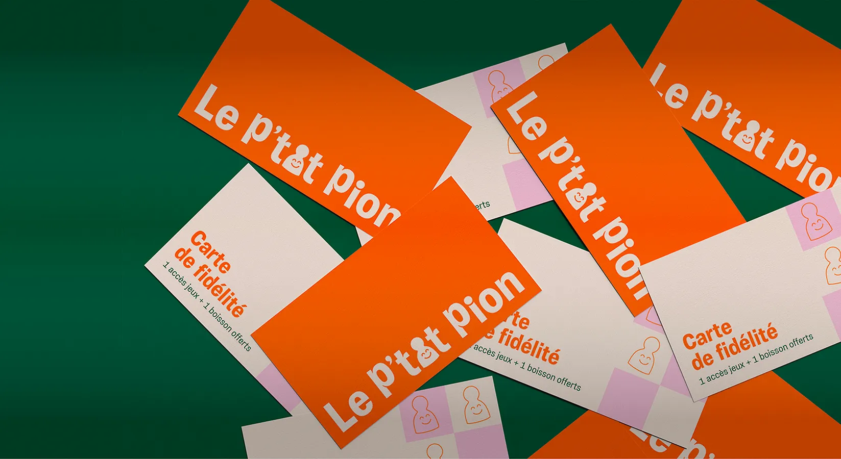Cartes de fidélité pour le bar à jeux Le P'tit Pion