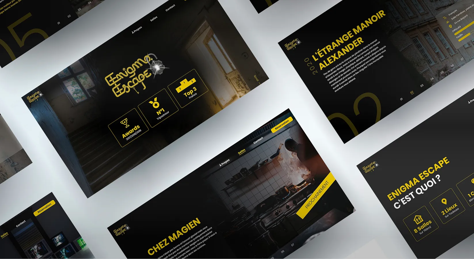 Site web de l'escape game Enigma Escape