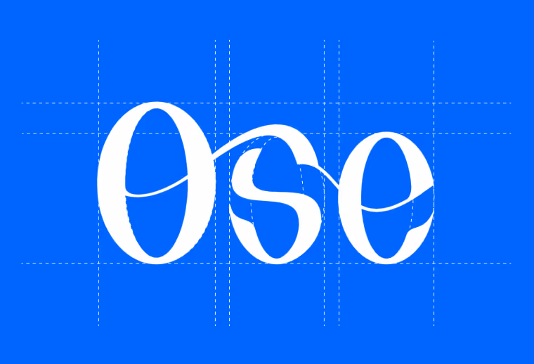 Logo typographique créé pour l'application mobile Ose