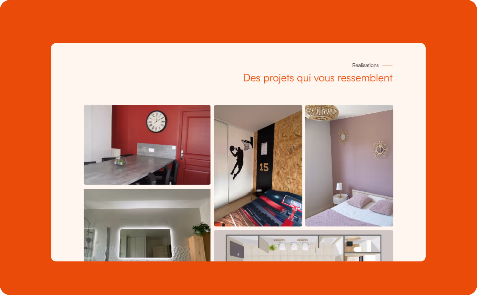 Site web Armelle Harmonie section "Réalisations"
