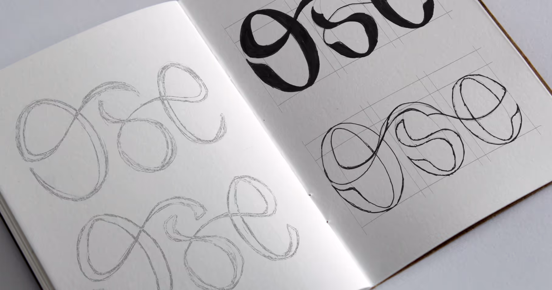 Croquis réalisés lors de la recherche et la création du logo du P'tit Pion