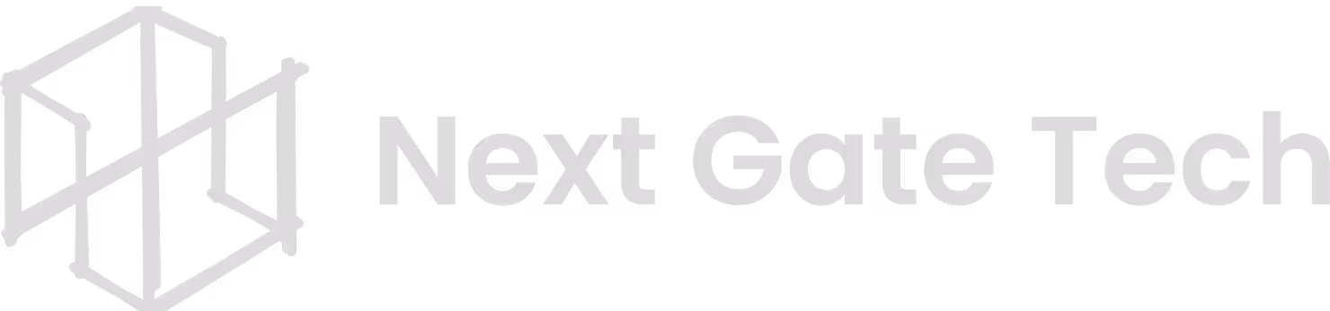 Next Gate Tech white logo