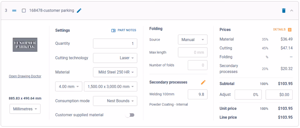 ToolBox, by Tempus Tools, has an intuitive interface to make laser cutting quoting and production documents faster, easier, and more efficient for job shops.