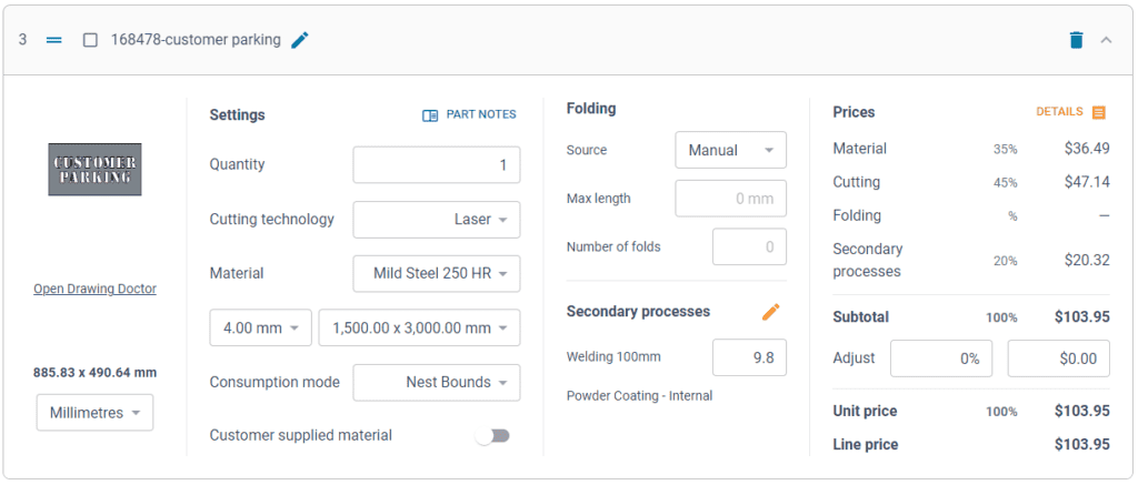 ToolBox, by Tempus Tools, has an intuitive interface to make laser cutting quoting and production documents faster, easier, and more efficient for job shops.