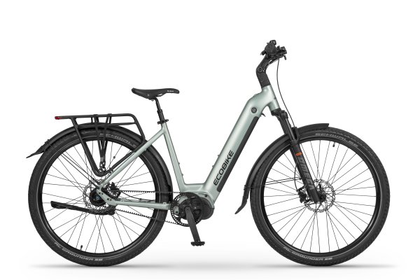 Rower elektryczny Ecobike LX 400 Arctic Silver, profil boczny