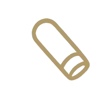 Brown and beige outline icon of a tube of balm or ointment.