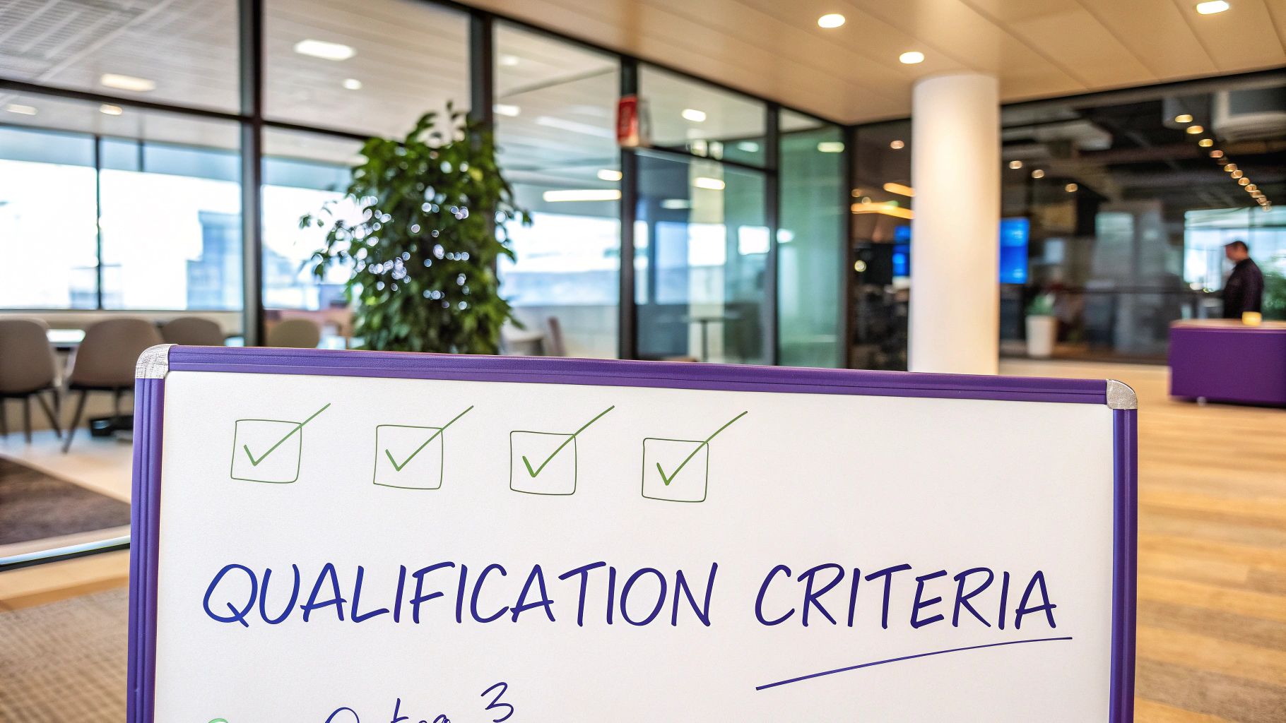 A person at a desk analyzing customer data on a screen to create an ideal customer profile.