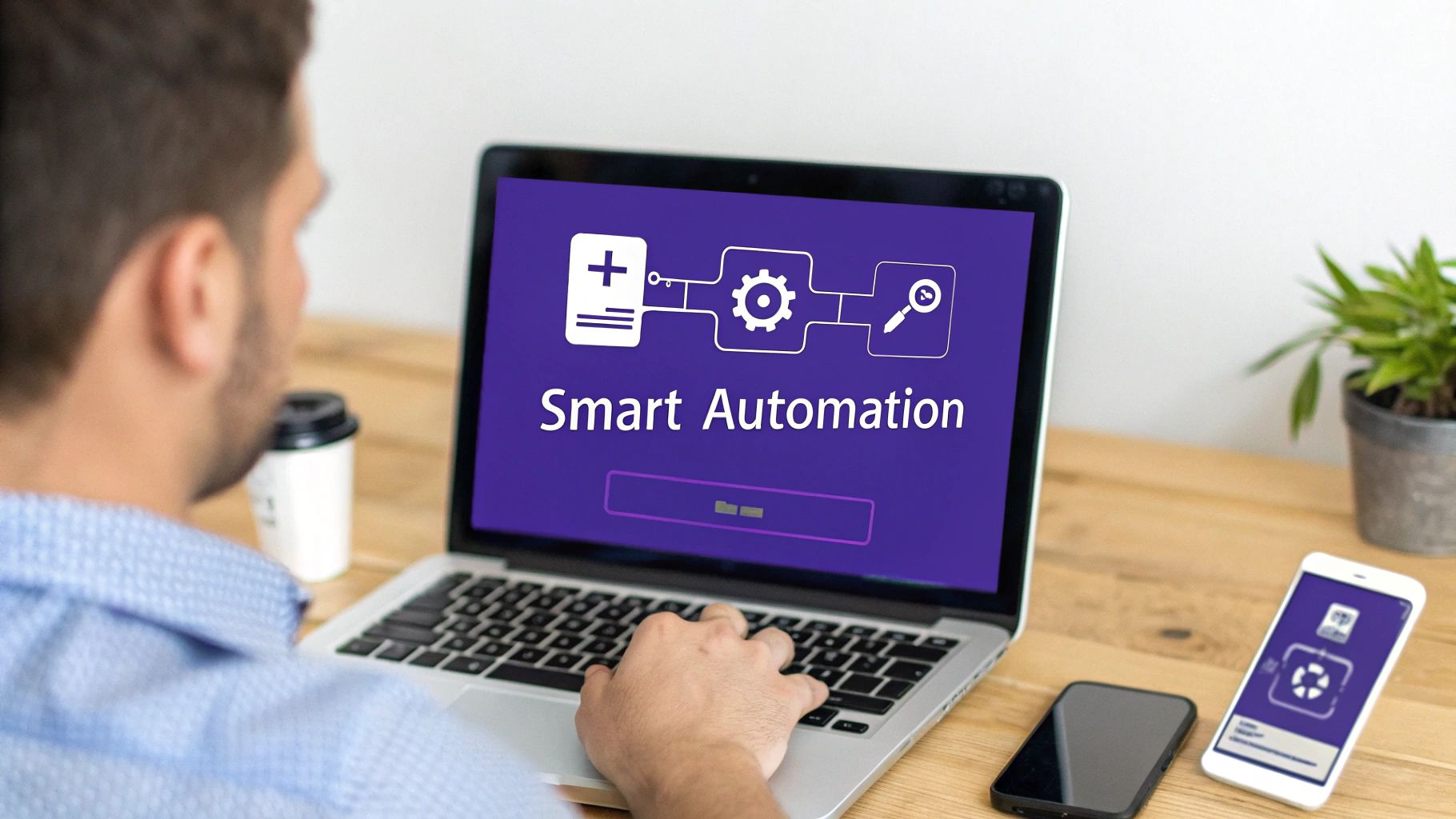 A sleek dashboard showing an automated follow-up sequence with analytics and engagement metrics.