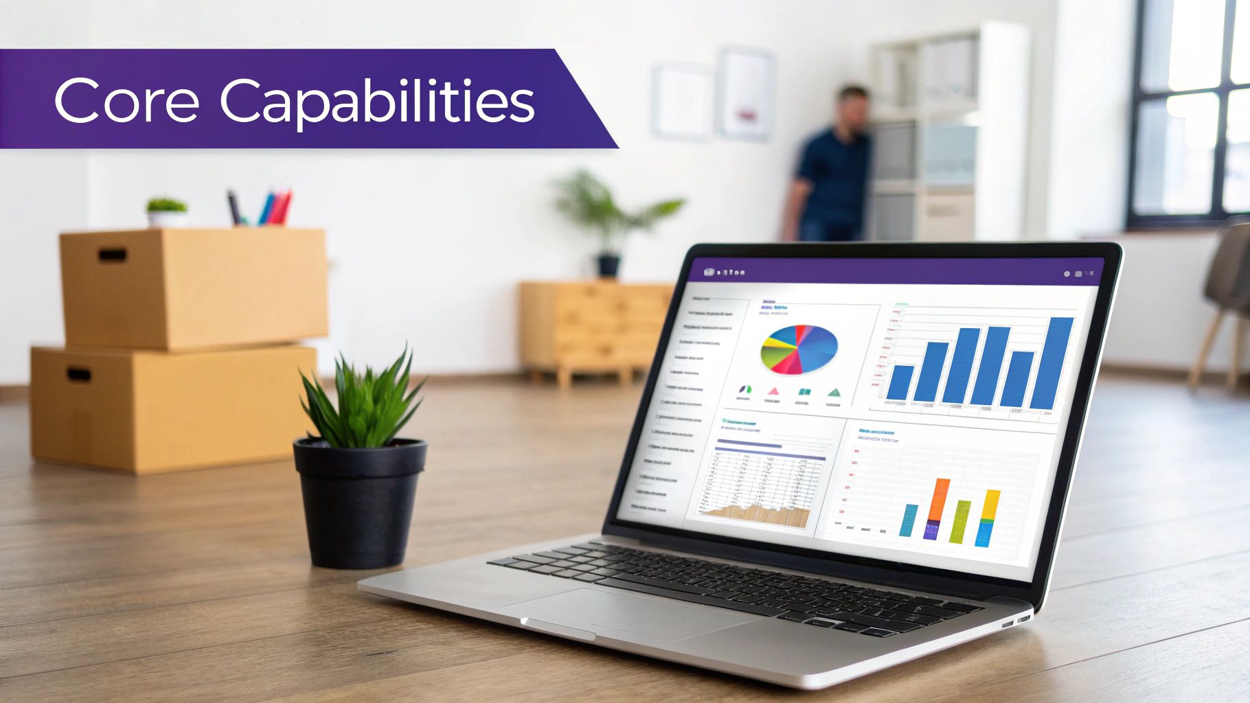 AI sales agent showing core capabilities like prospecting, engagement, and scheduling on a digital interface.
