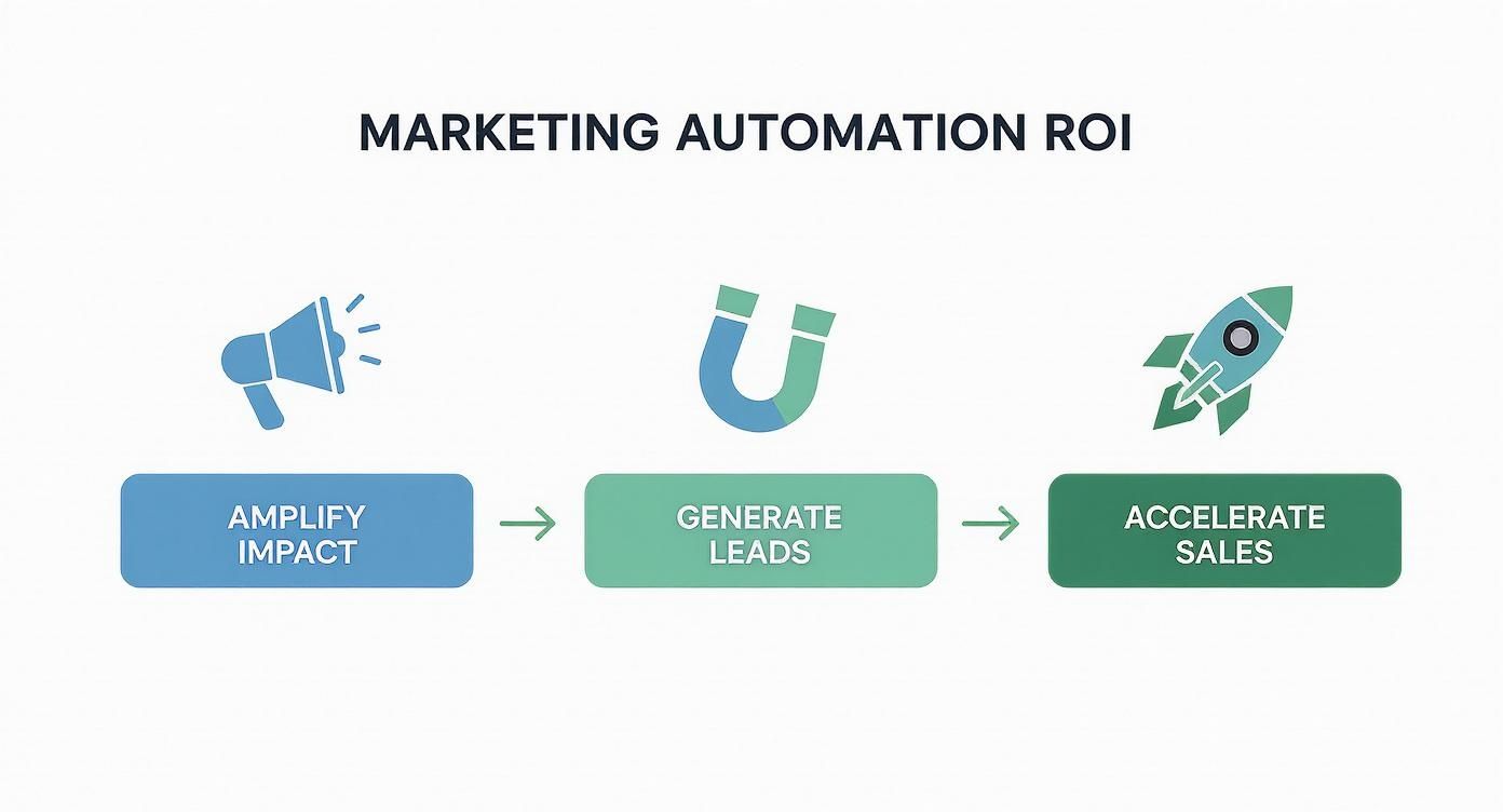 Infographic about marketing automation roi