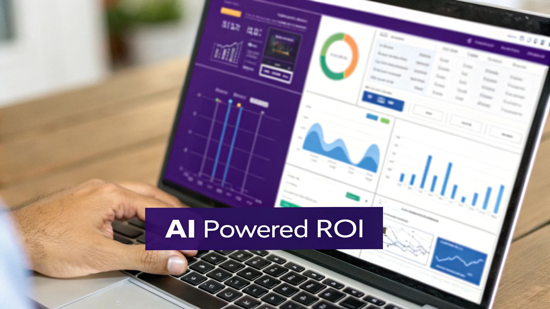 An abstract image representing AI and data analysis, with glowing neural network lines connecting data points.