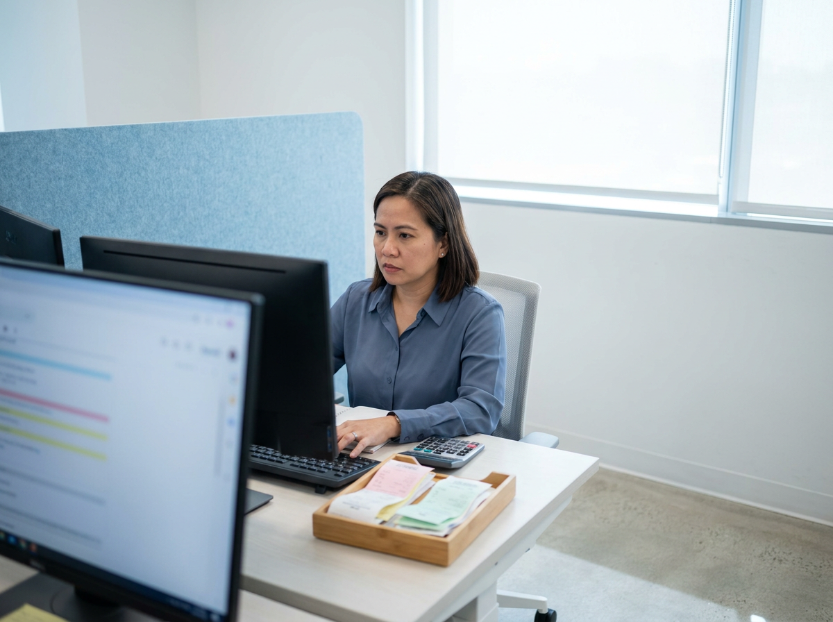 A Stellar Staff finance virtual assistant running the invoicing and payables cycle