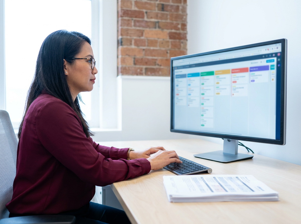 A Stellar Staff virtual sales assistant updating the CRM after a rep's call