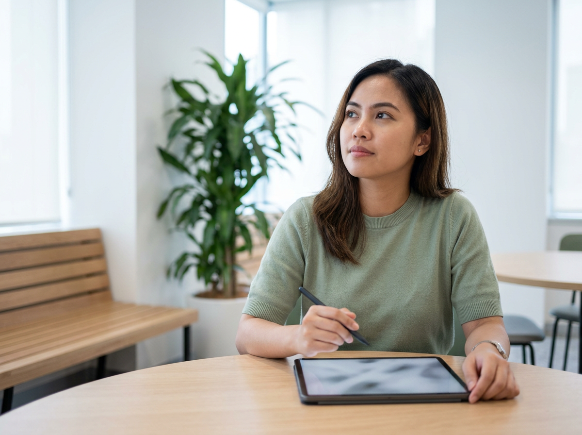 A social media virtual assistant candidate in a Stellar Staff brand-voice writing exercise