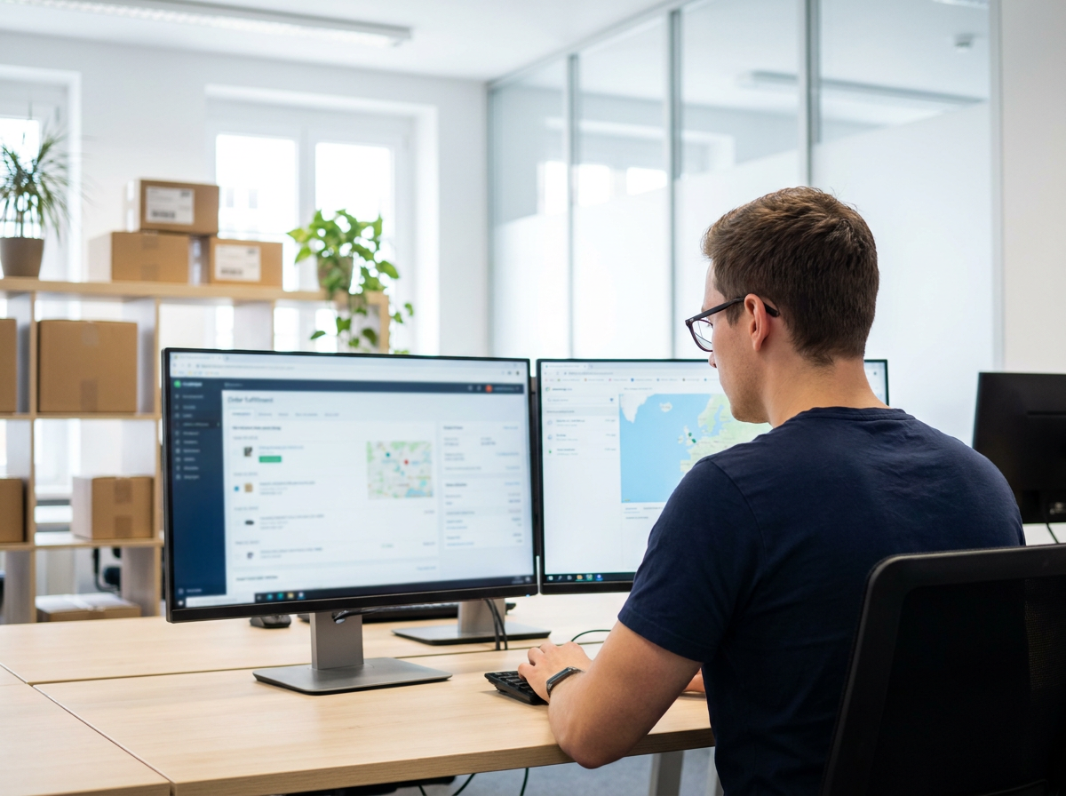 A Stellar Staff dropshipping virtual assistant processing orders and checking shipment tracking