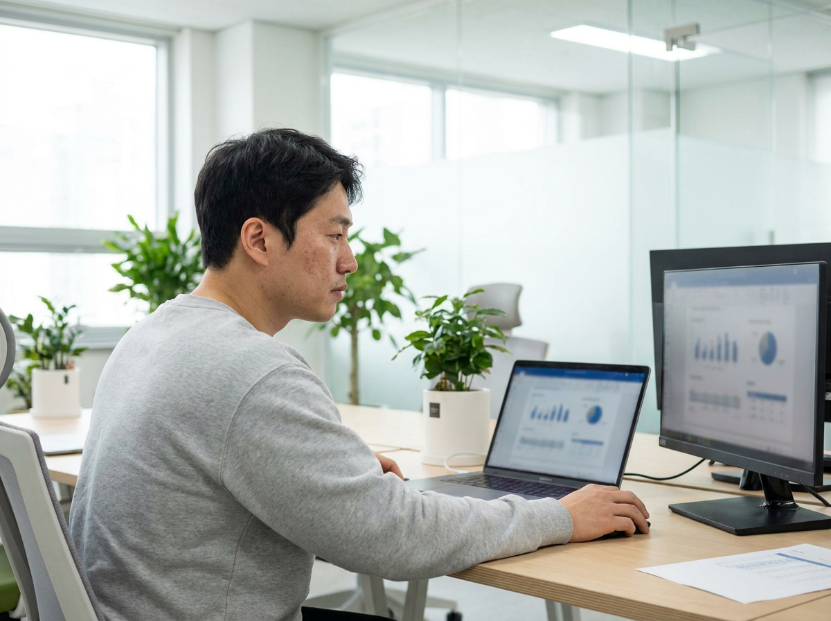A Stellar Staff digital marketing virtual assistant building an email campaign and checking reporting