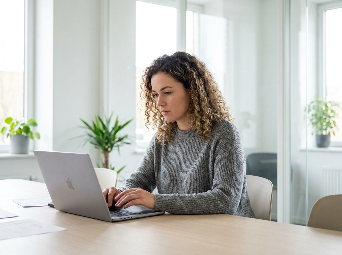 A bookkeeping virtual assistant candidate taking a Stellar Staff skills assessment