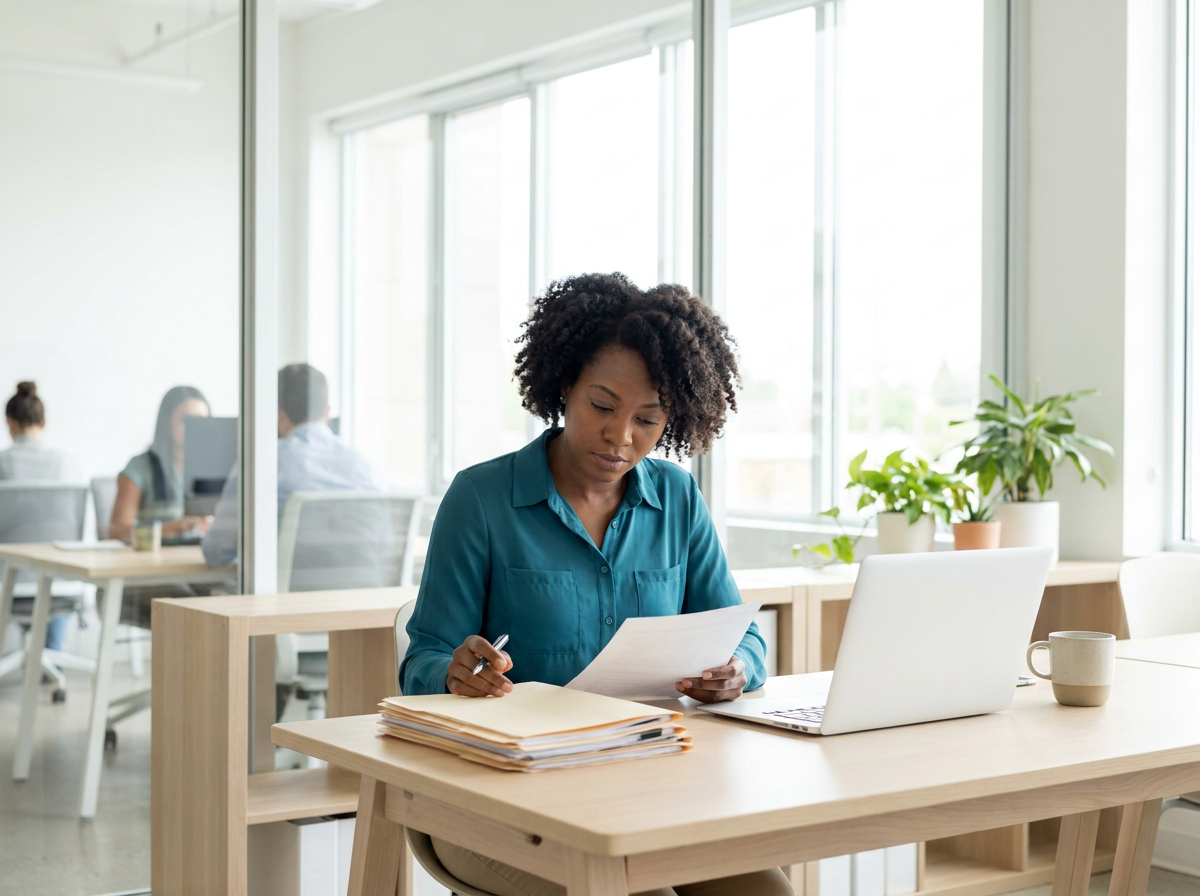 A Stellar Staff insurance virtual assistant processing policy paperwork for an independent agency
