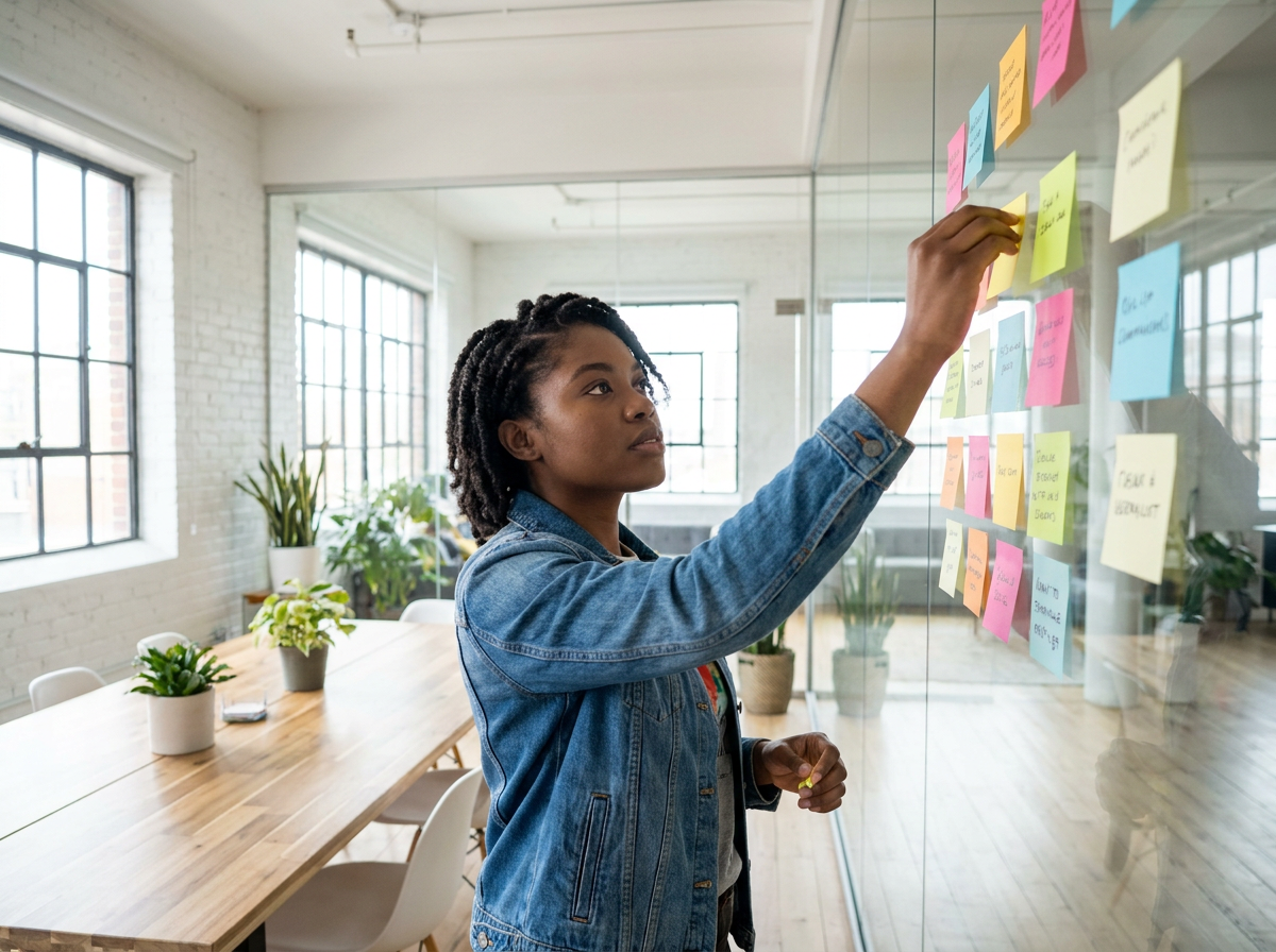 A Stellar Staff virtual assistant keeping a startup founder's planning board current