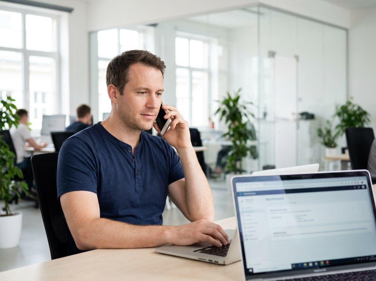 A Stellar Staff property management virtual assistant working a tenant maintenance queue