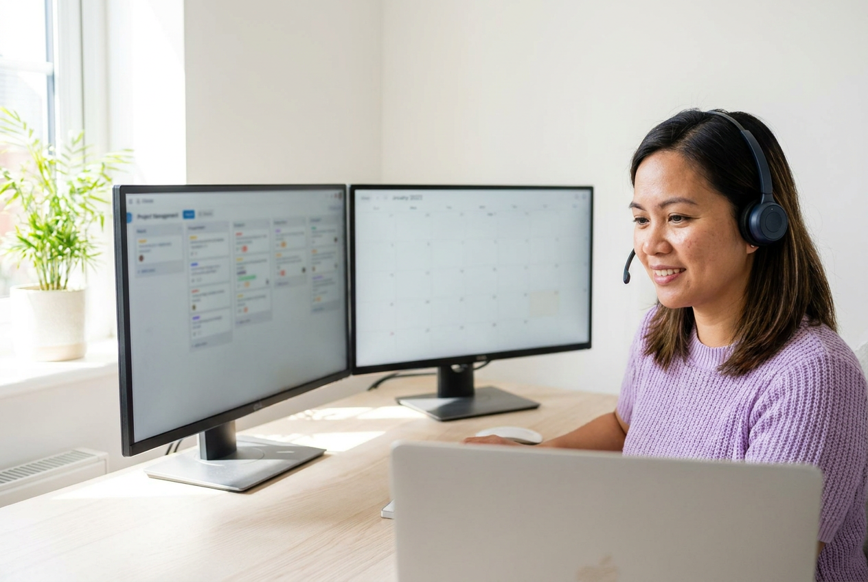 A Stellar Staff virtual recruiter scheduling interviews and updating candidate stages in the ATS