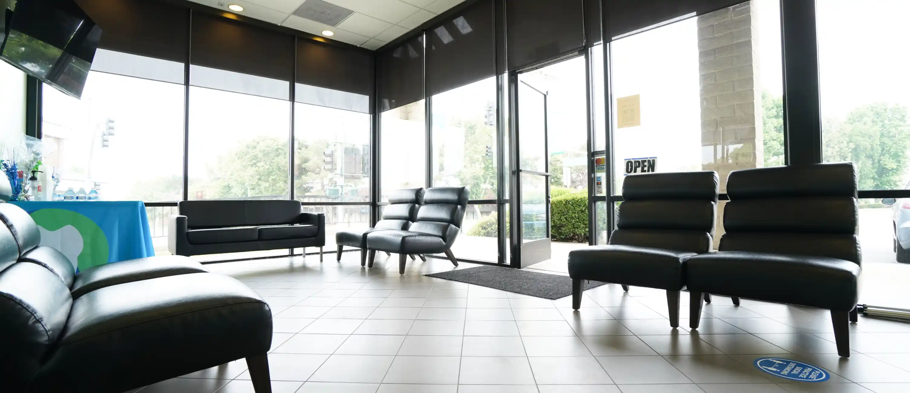 relaxing dental waiting room