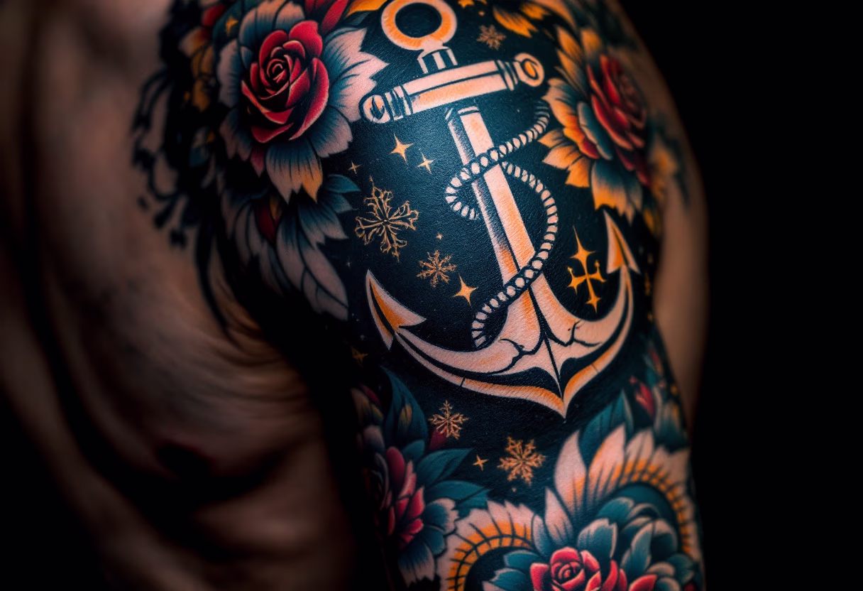 image of different tattoo styles (american traditional style)