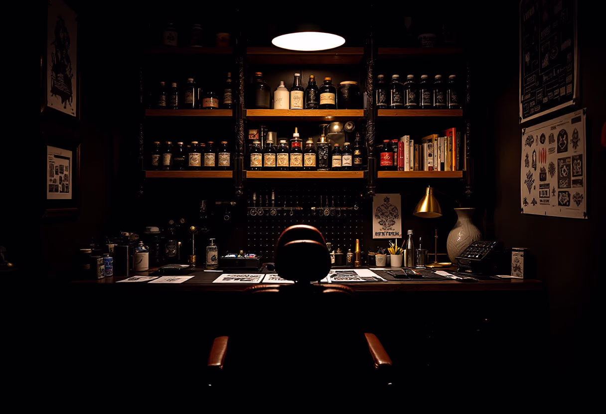 [background image] image of a serene studio environment (for a tattoo studio)