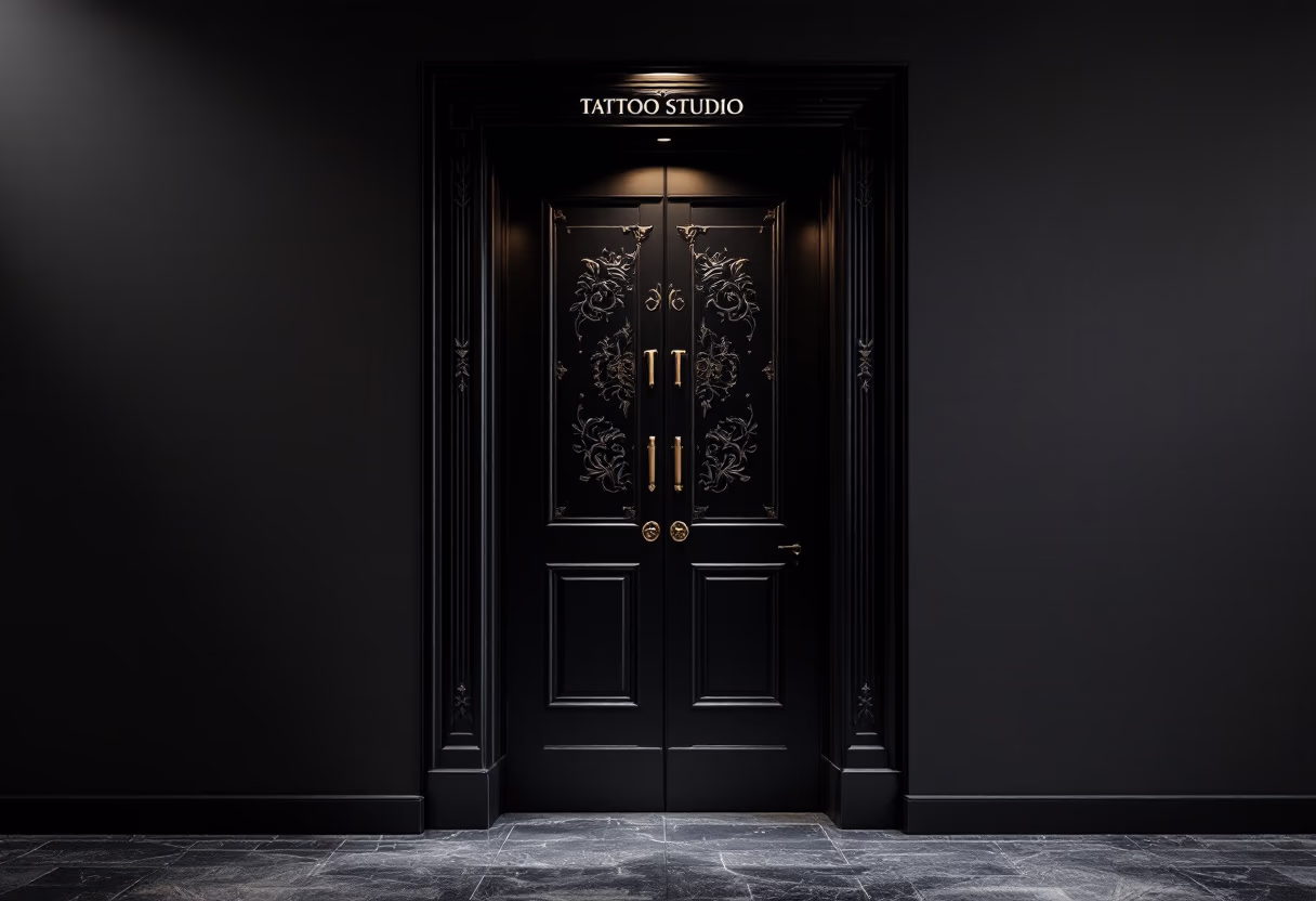 image of tattoo studio entrance