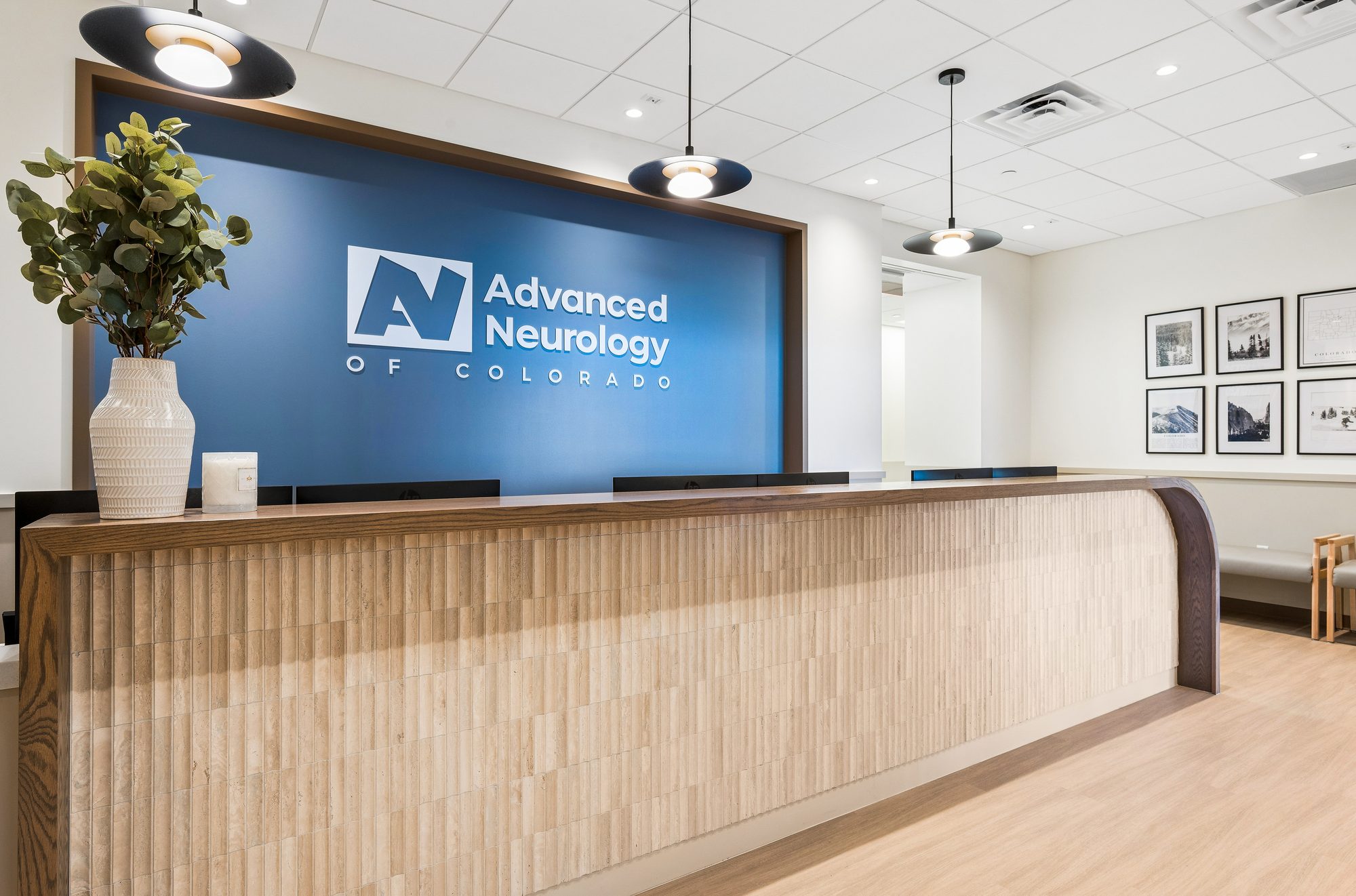 Reception and front desk at Advanced Neurology of Colorado - Denver South clinic in Lone Tree