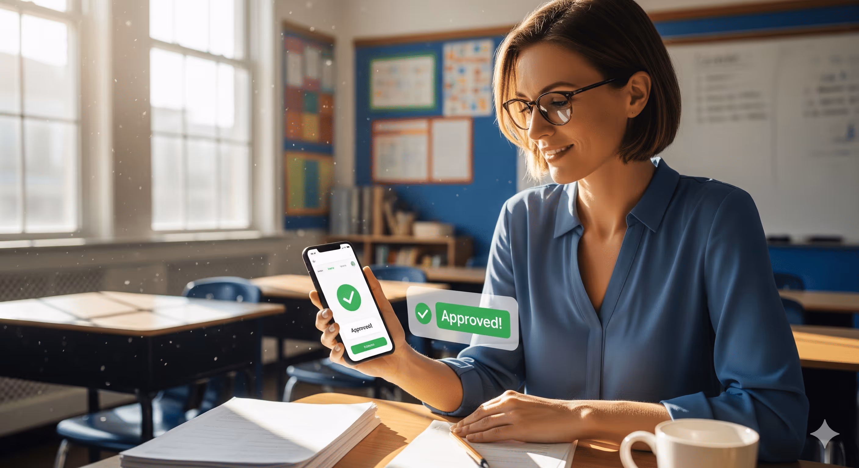 [interface] image of employee interacting with hr software
