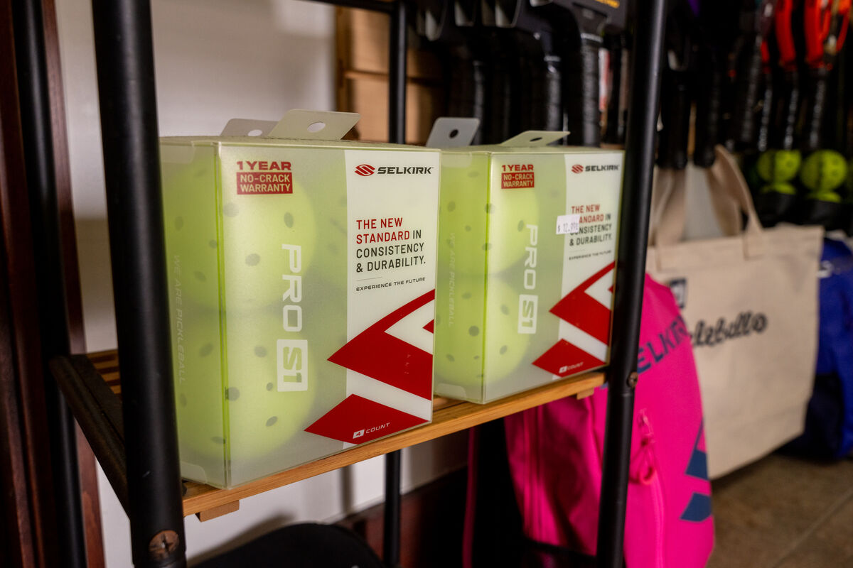 A set of pickleball balls.