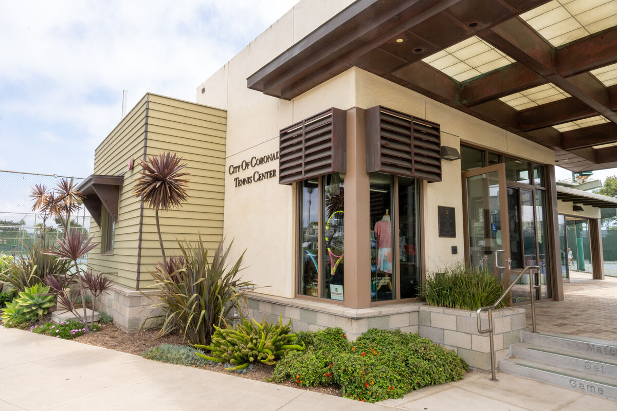 The exterior of Coronado Tennis's store.