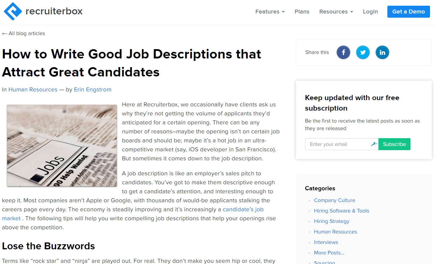 Top employer branding article: How to Write Good Job Descriptions