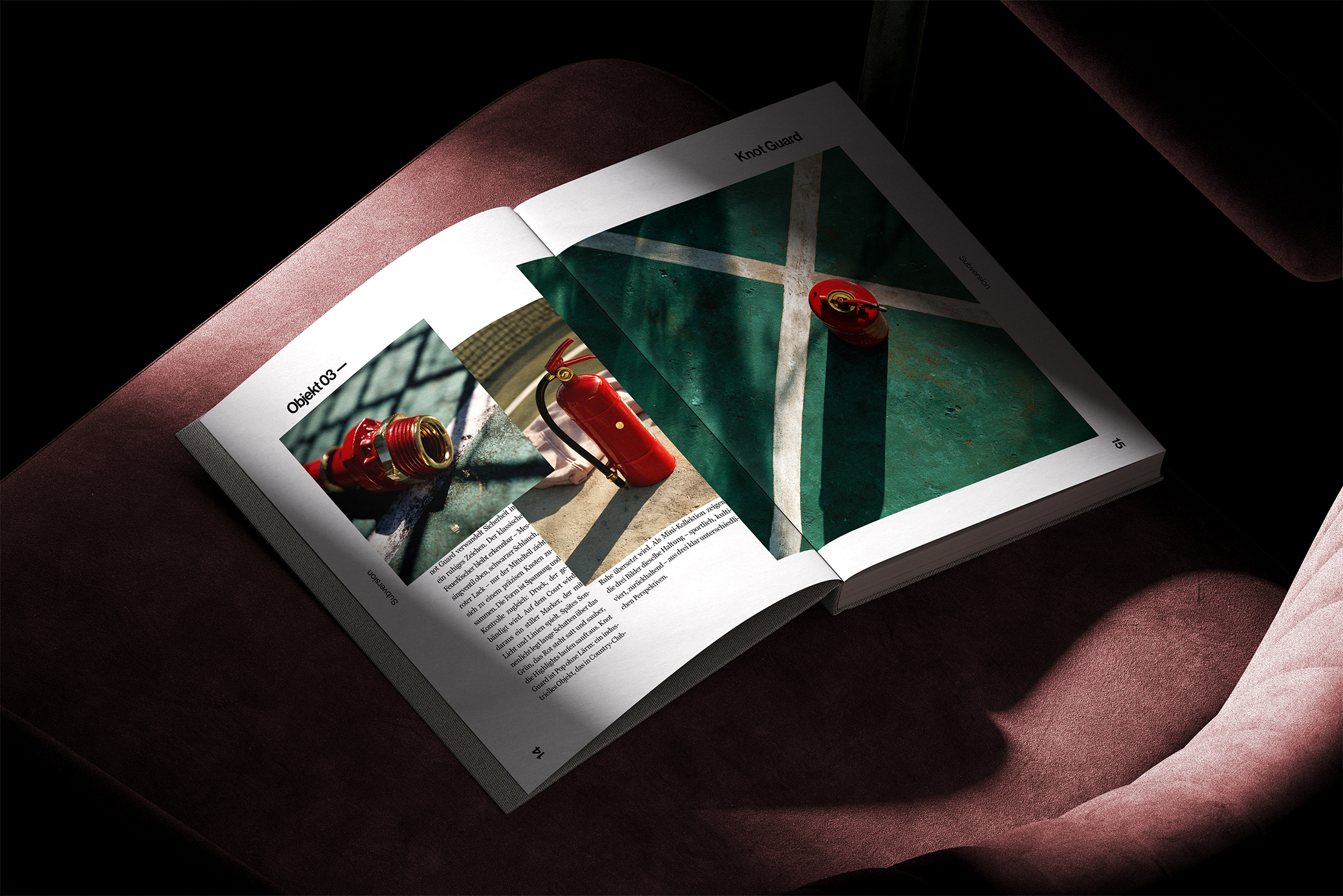 Mockup presentation of the editorial project “Selection”, showcasing the magazine layout with bold typography and high-quality imagery.