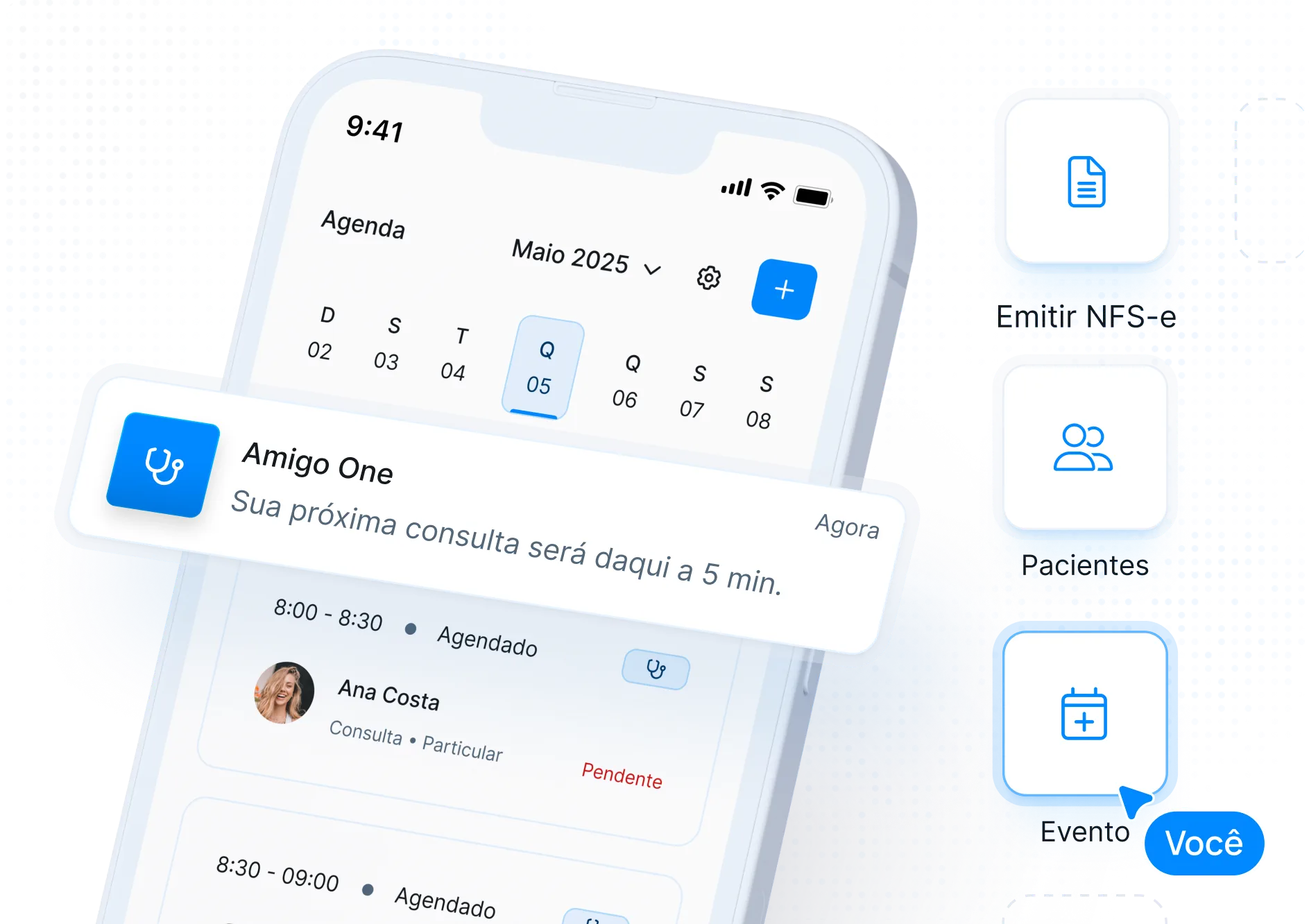 Ilustração aplicativo Amigo One