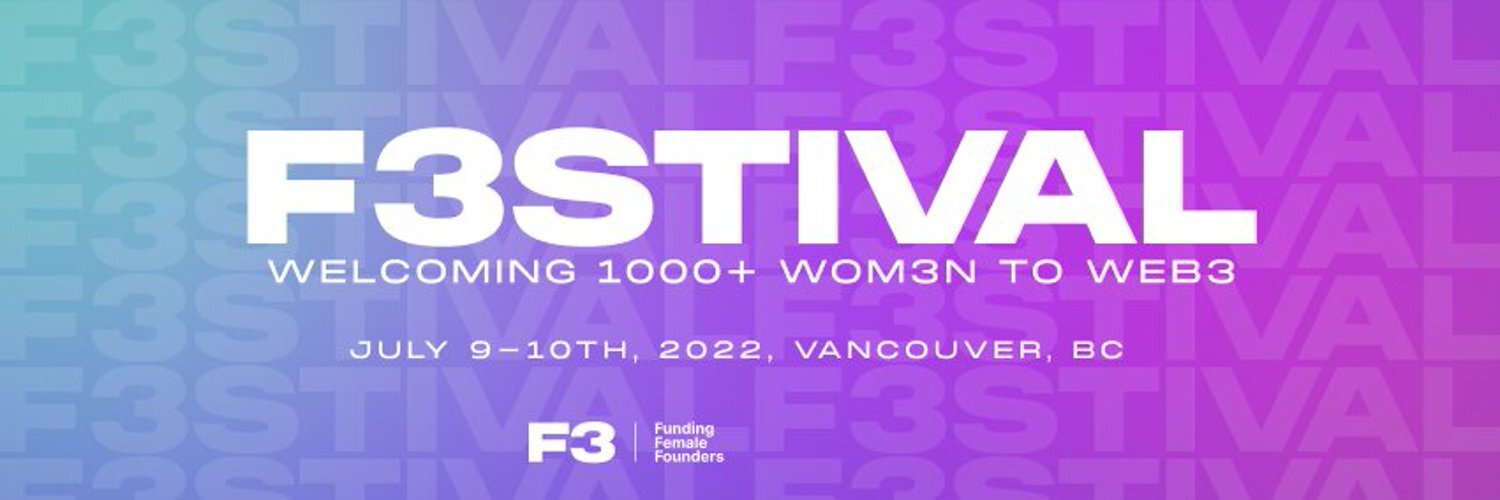 Gradient banner that says F3STIVAL on July 9-10th, 2022 in Vancouver, BC
