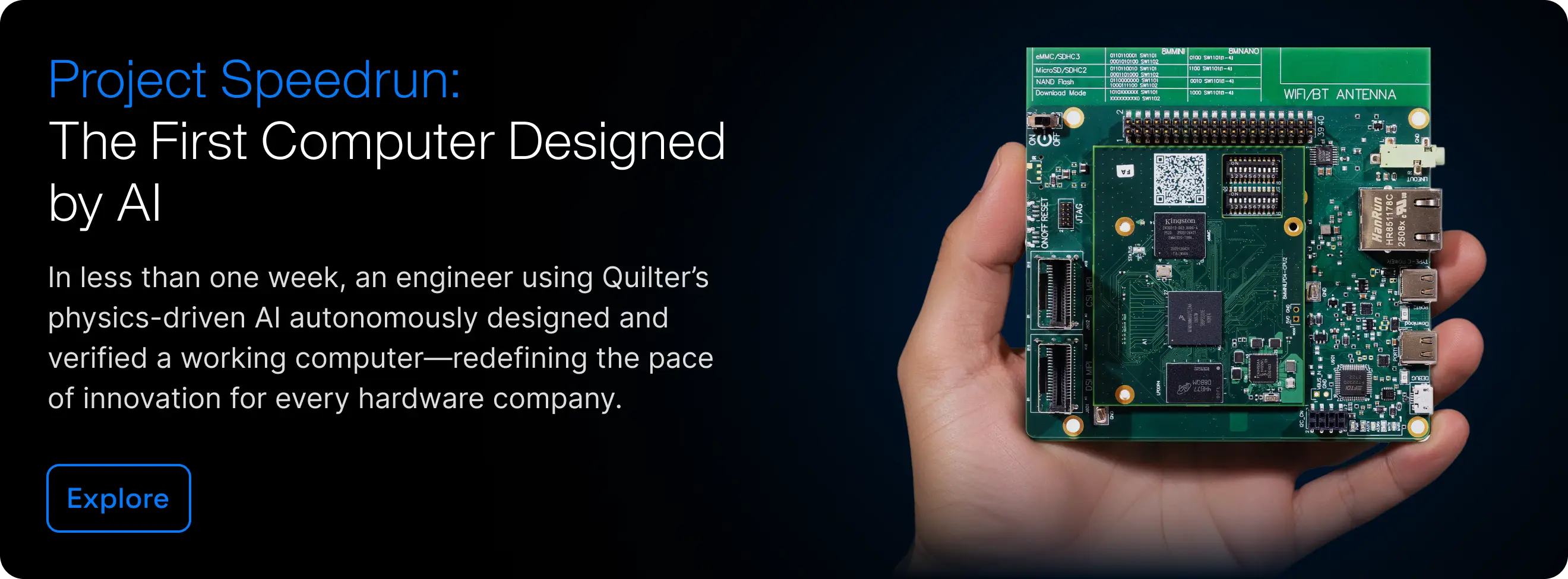 Project Speedrun: the first computer designed by AI
