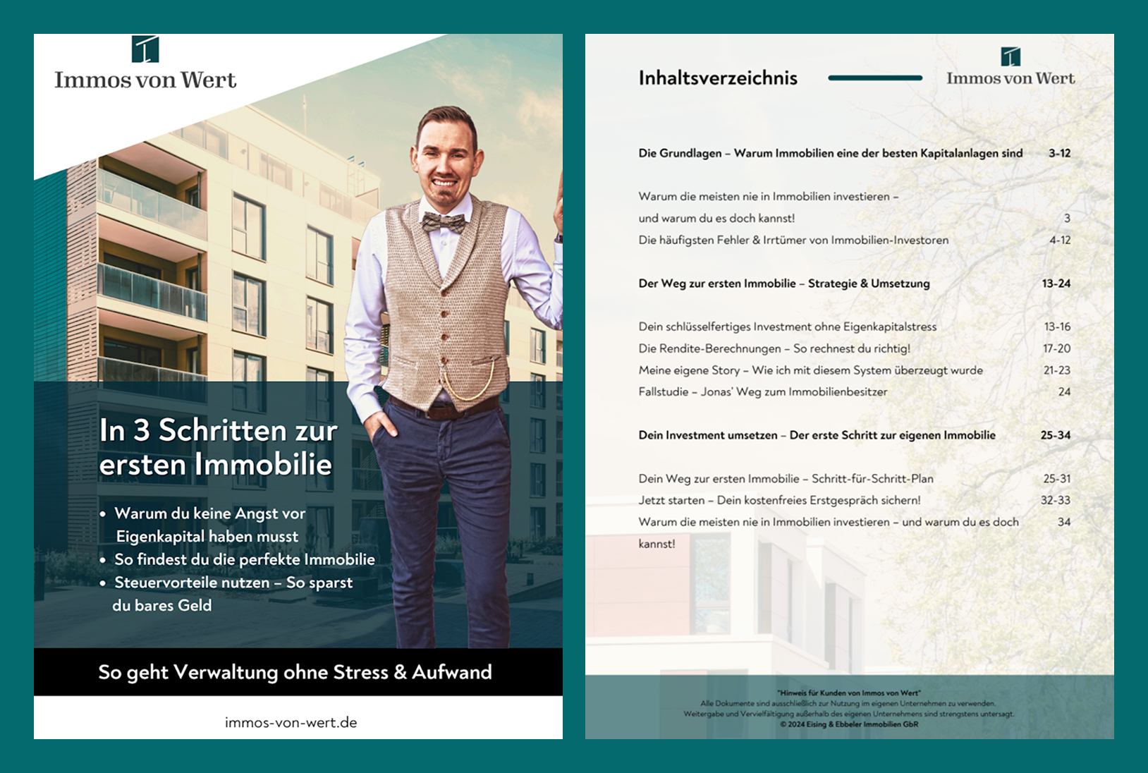 Person zeigt, wie man mit Immobilien das Leben verändert