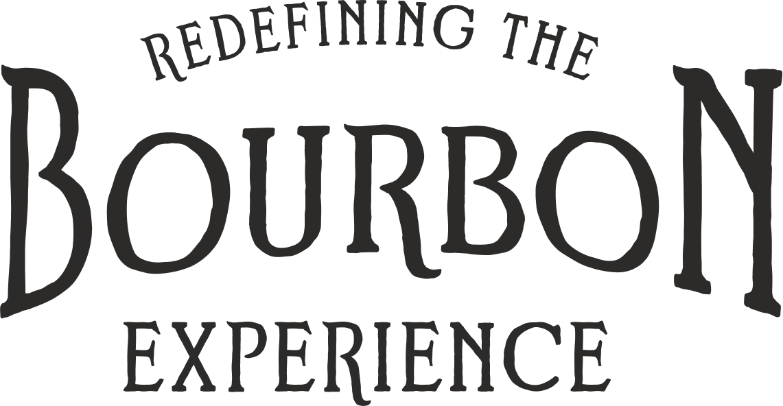 An illustration with a stylized text reading "Redefining the Bourbon Experience"